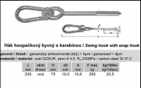 Houpačkový hák s karabinou