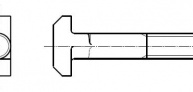 šroub s T hlavou, DIN186B