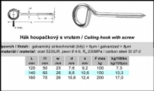 Houpačkový hák s vrutem Houpačkový hák s vrutem