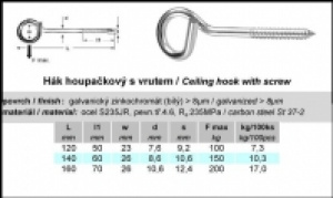 Houpačkový hák s vrutem
