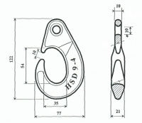 C hák hák na stahování dřeva