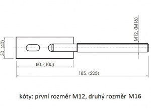 držák do betonového sloupku držák plotového pole, rovný