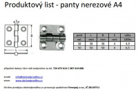 klavírový pant nerez ocel nerezové panty