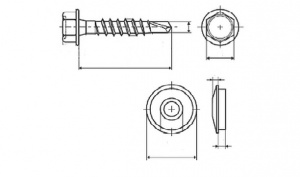 Farmářský šroub ss podložkou