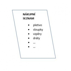 Nákupní seznam - pletivo