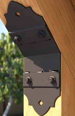 ozdobný tesařský úhelník, černý tesařský úhelník, pro spoje 135°