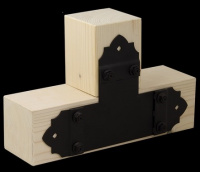 tesařské spojky ozdobné, tvar T T spojka ozdobná