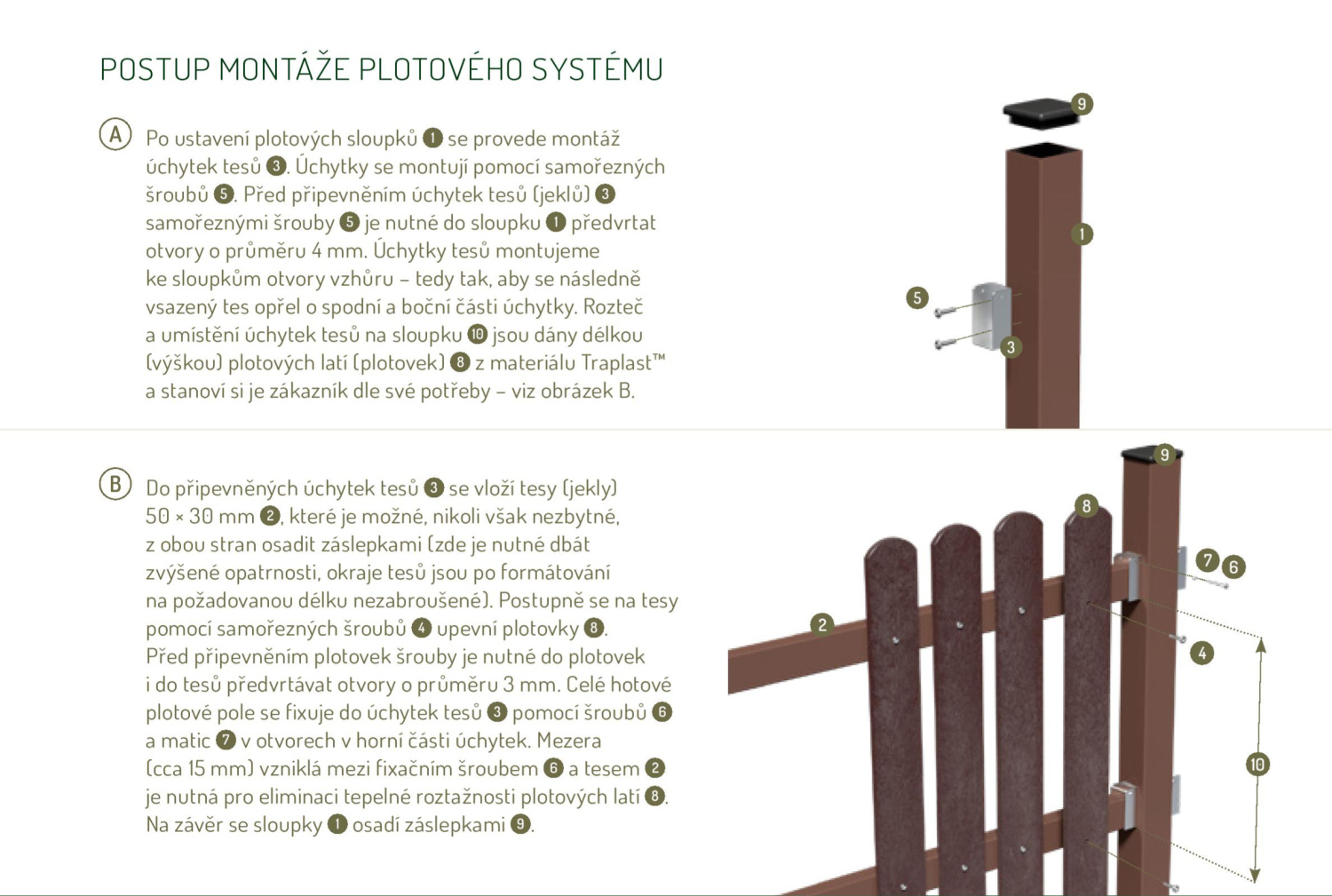 Montáž plastových plotovek Montáž plastových plotovek
