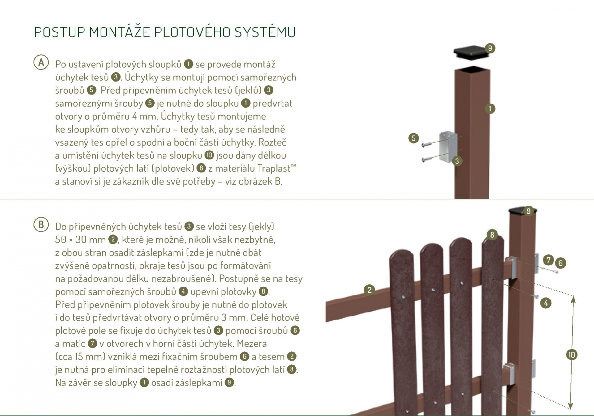 Montáž plastových plotovek Montáž plastových plotovek