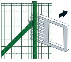 Napínání pletiva hřebenem Napínání pletiva hřebenem