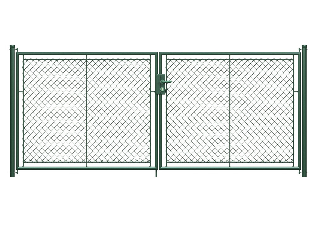 Brána dvoukřídlá, zelená, 4HR výplet, FAB Brána dvoukřídlá, zelená, 4HR výplet, FAB