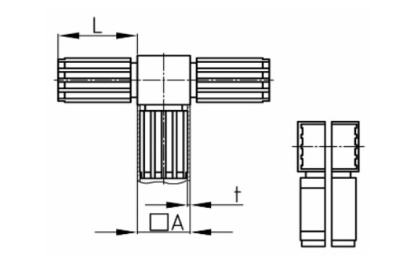 Spojka jeklů T Spojka jeklů T