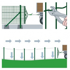 Způsob napínání svařovaného pletiva Způsob napínání svařovaného pletiva