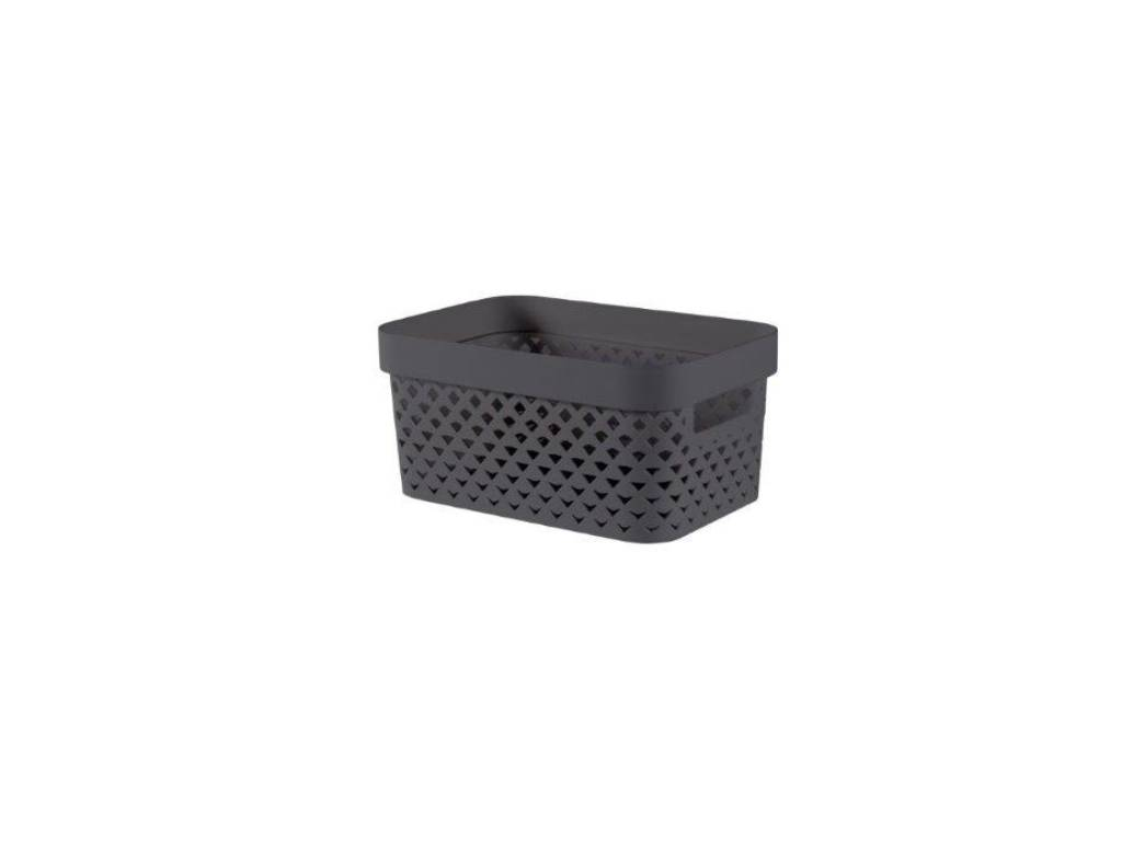 Tmavě šedý úložný box Curver Pure 4,5 l