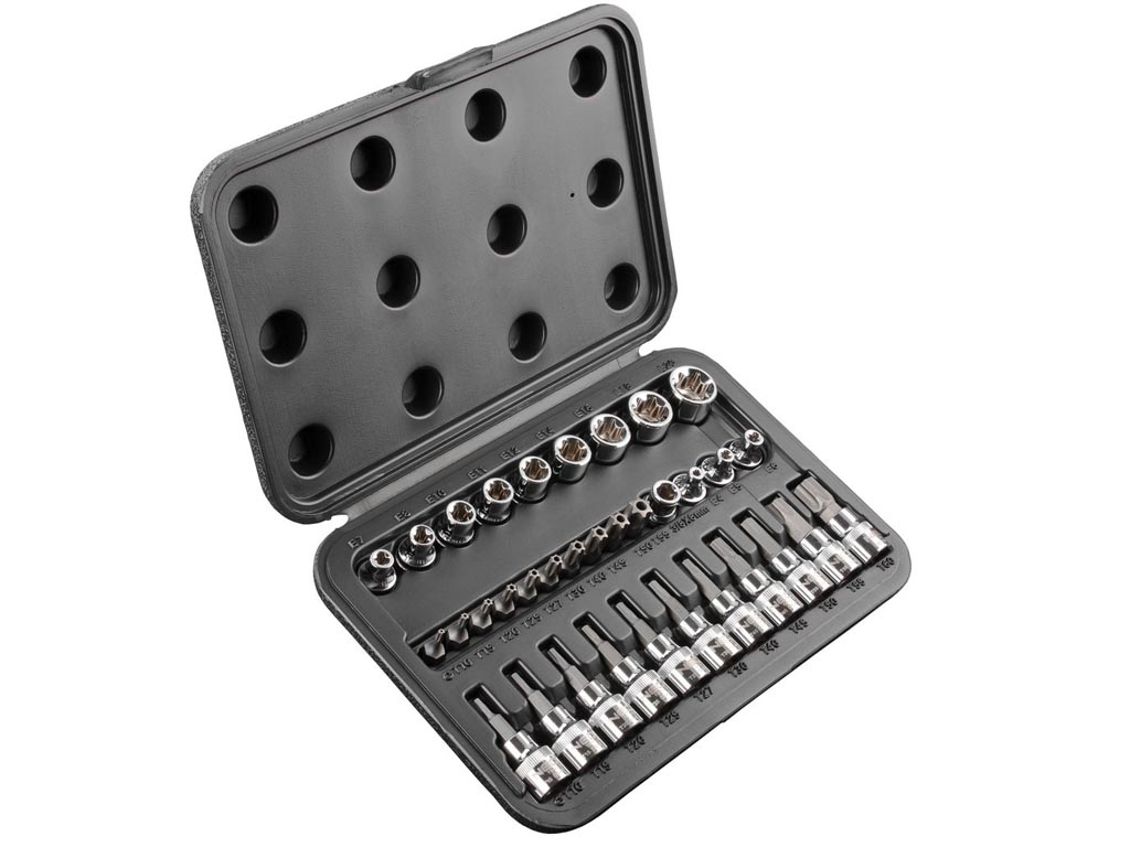 Súprava bitov a hlavíc TORX, 3/8", NEO tools
