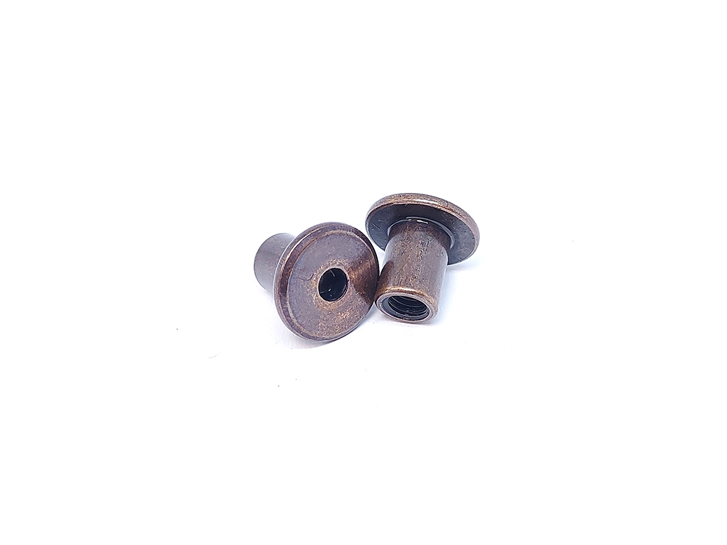Článok spojovací nábytkársky, JCN, hlava 17 mm, antik bronz