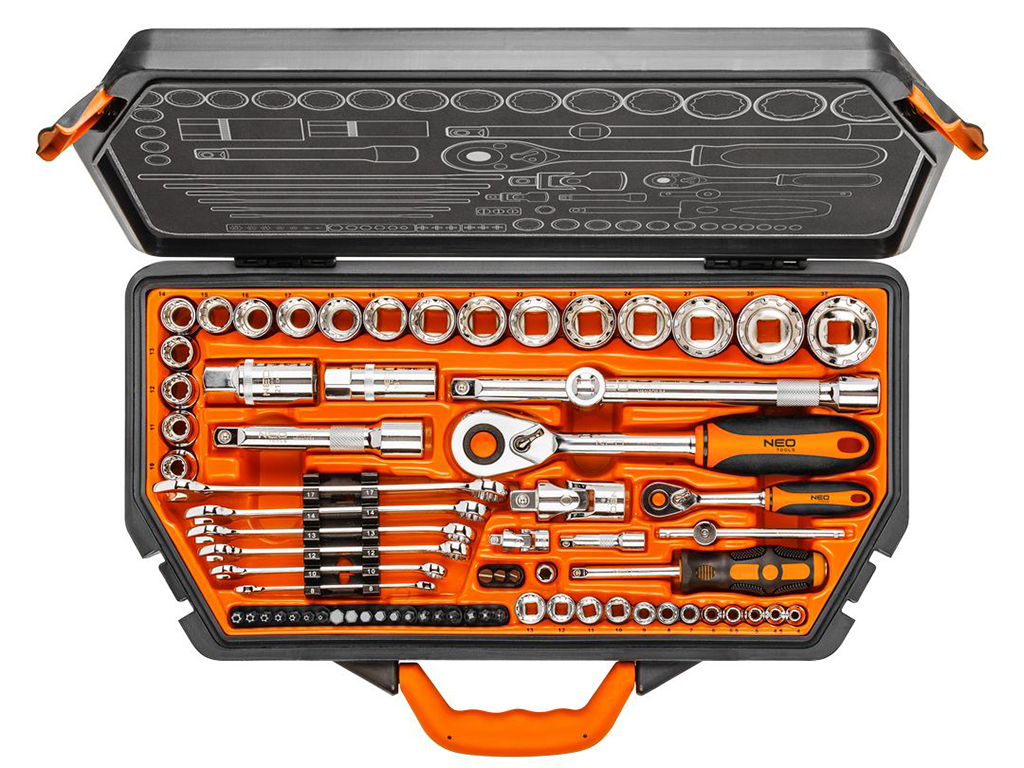 Gola sada 1/4" a 1/2", 71 dielov, NEO tools
