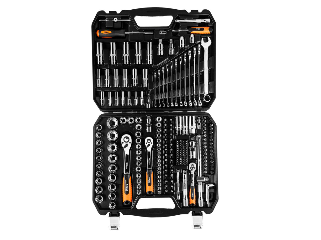 Gola súprava 1/4", 3/8" a 1/2", 219 ks, NEO tools