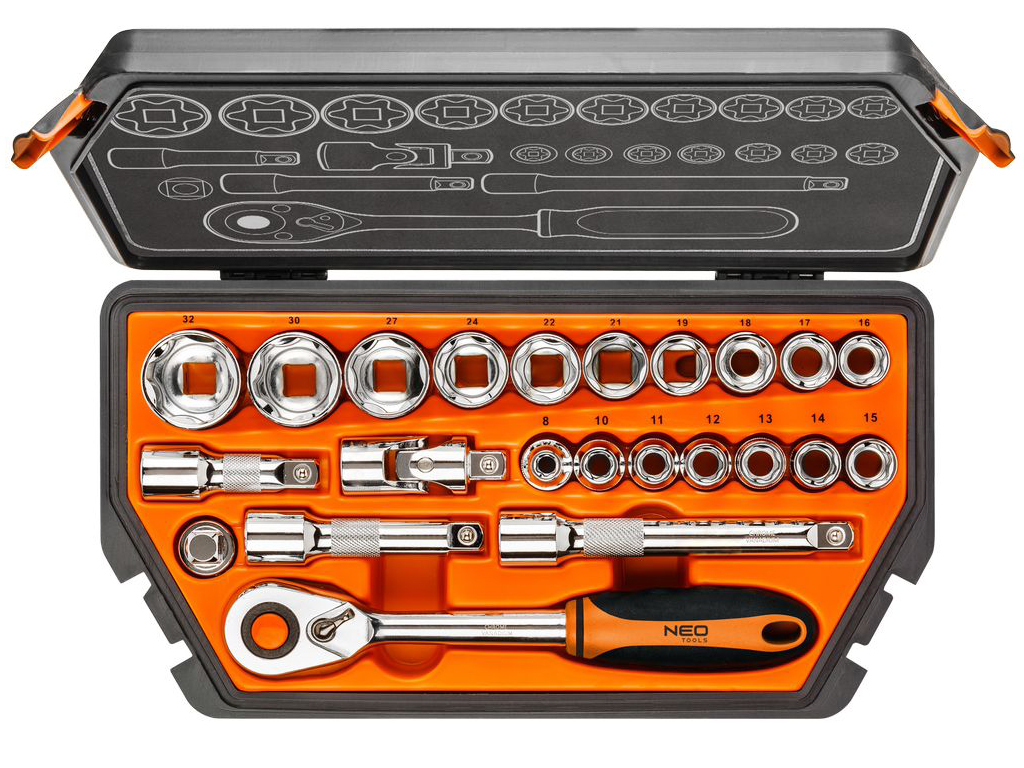 Gola sada 1/2", 42 dielov, NEO tools