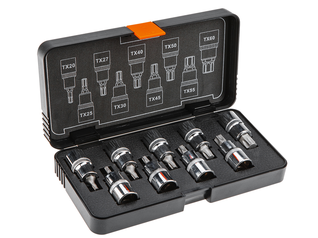 Súprava zástrčných hlavíc TORX, 9 dielov, NEO tools