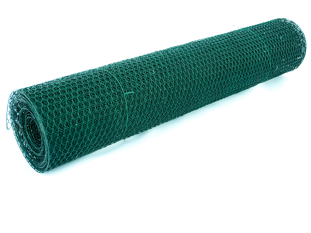 Pletivo poplastované, zelené, šesťhranné, EN 10223-2 (kuracie)