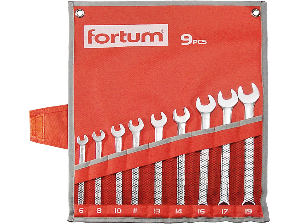 Súprava očkoplochých kľúčov, 6-19 mm, 9 dielov, FORTUM