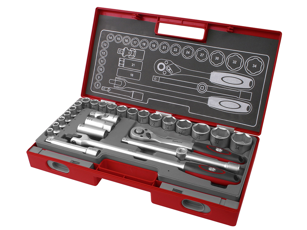 Gola sada 1/2", 27 dielov, FORTUM