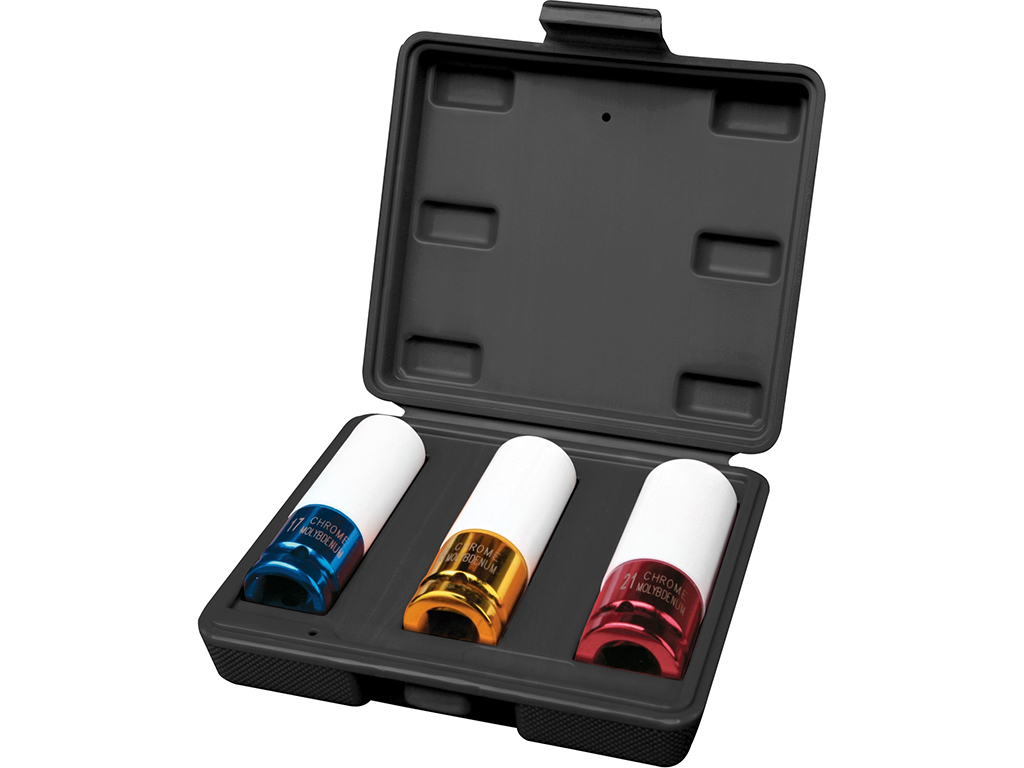 Hlavica nástrčné rázové 1/2", sada 3ks, 17-19-21 mm, FORTUM