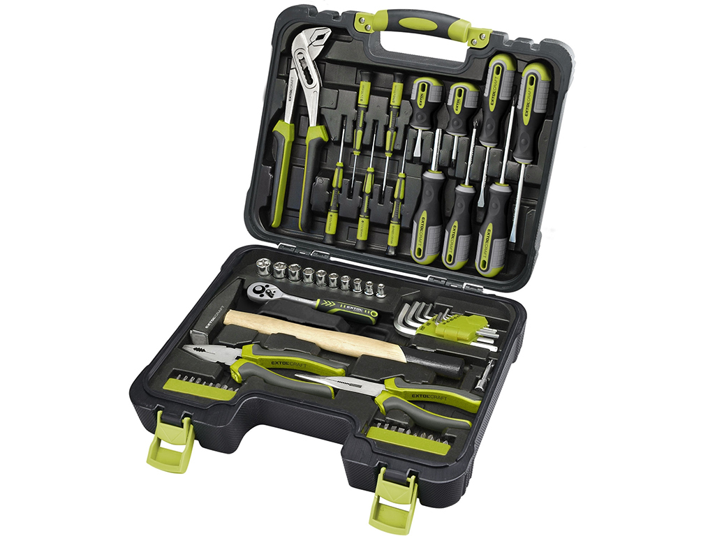 Gola sada s náradím, 1/4", 57 dielov, EXTOL CRAFT