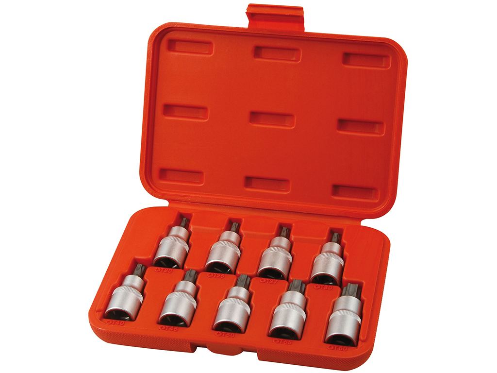 Súprava zástrčných hlavíc 1/2", TORX, 9 dielov, EXTOL PREMIUM