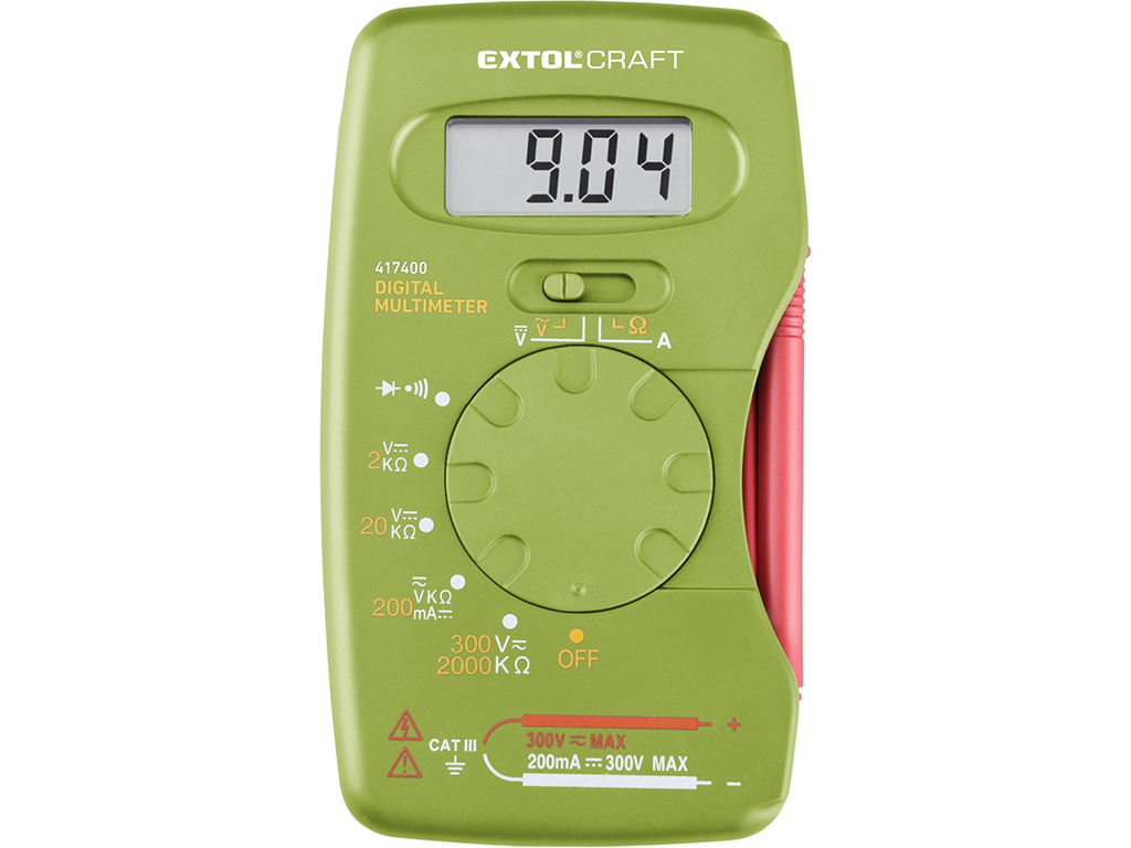 Multimeter digitálny, vreckový, EXTOL CRAFT