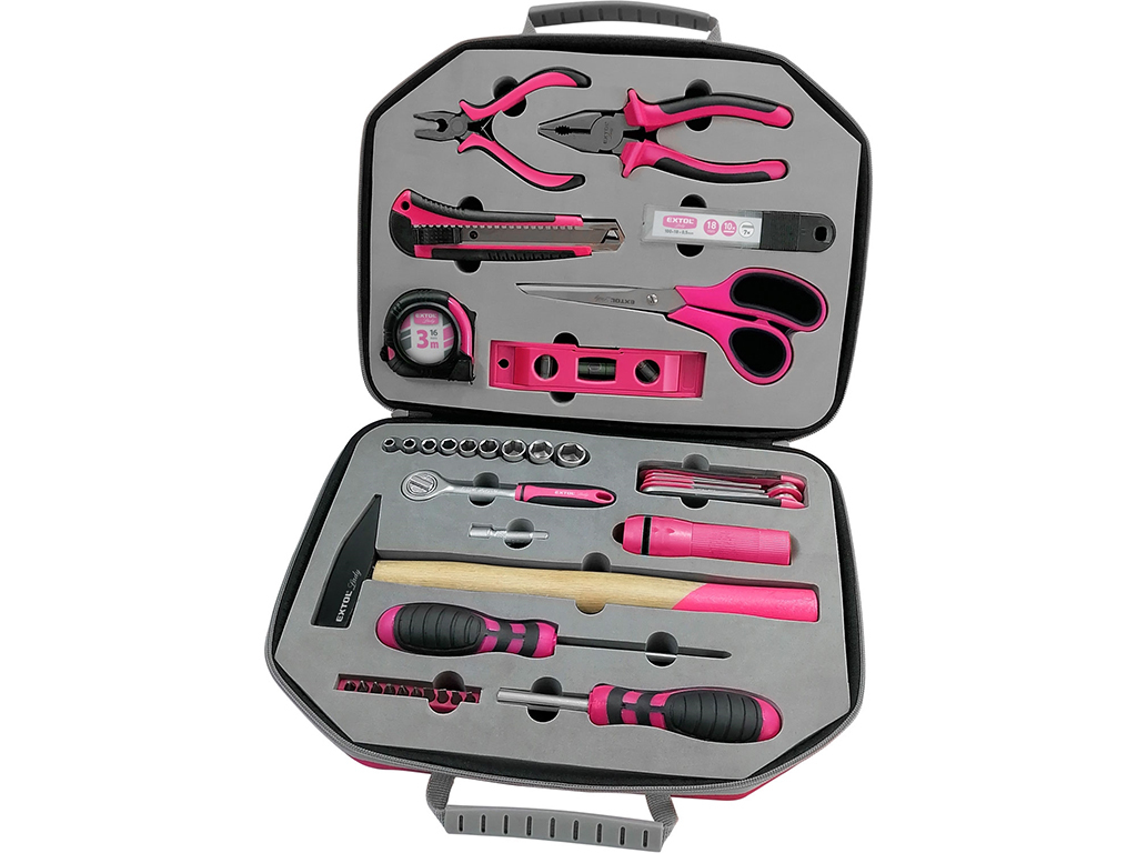 Súprava náradia pre ženy, 1/4", 47 dielov, EXTOL LADY