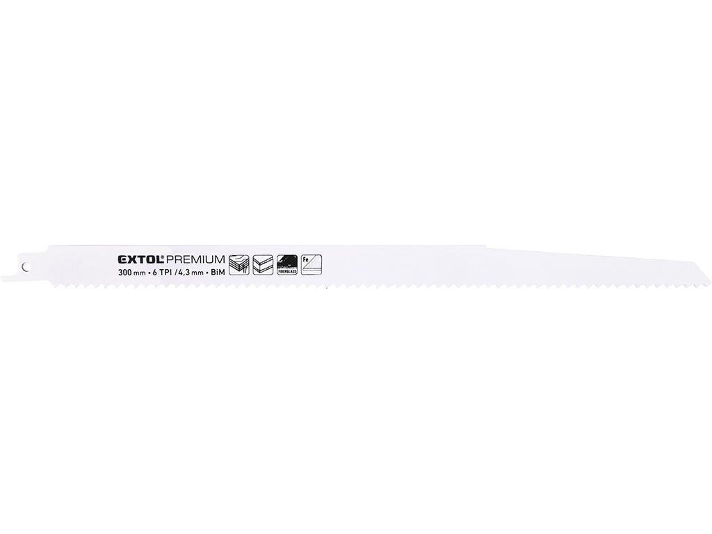 Plátky do píly chvosty 3 ks, hrubý krivkový rez, BiMetal, EXTOL PREMIUM