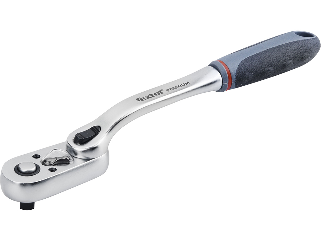 Račňa 1/4", tvarovaná s kĺbom, 48 zubov, EXTOL PREMIUM