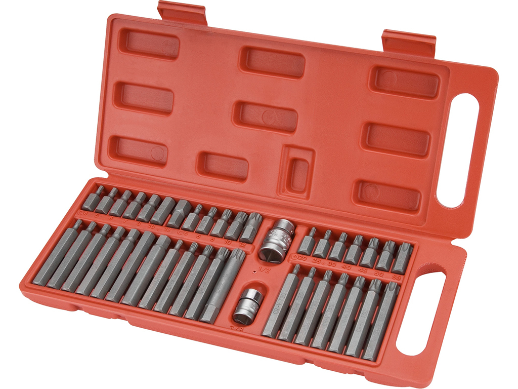 Súprava IMBUS-TORX-XZN bitov, 40 dielov, 3/8" a 1/2", EXTOL PREMIUM