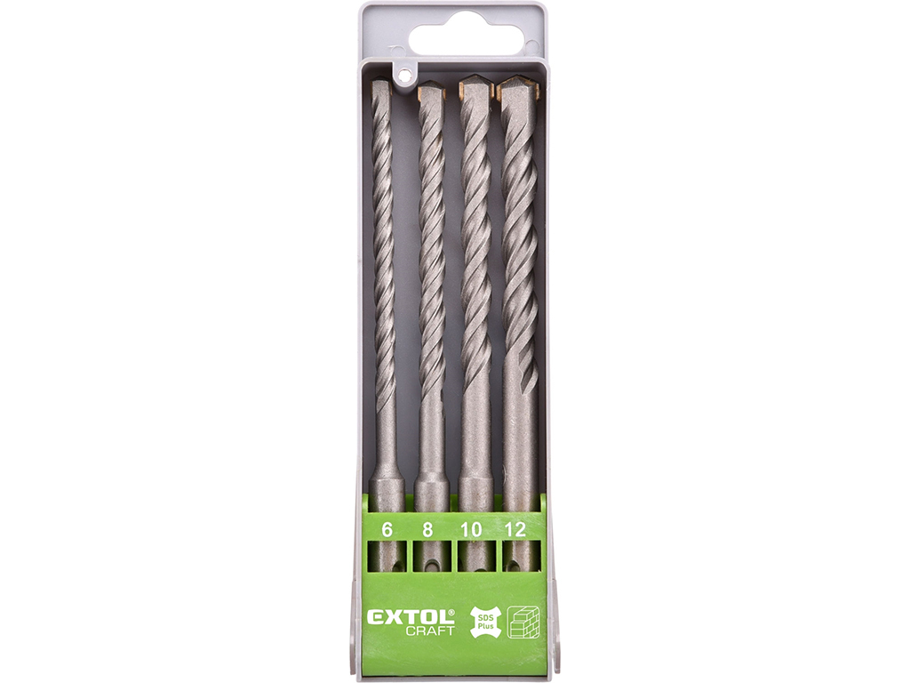 Sada vrtákov do betónu, 4 diely, SDS PLUS, EXTOL CRAFT