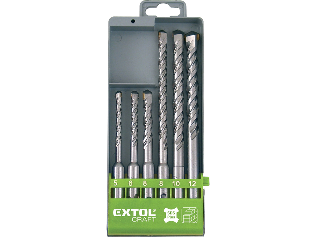 Sada vrtákov do betónu, 6 dielov, SDS PLUS, EXTOL CRAFT