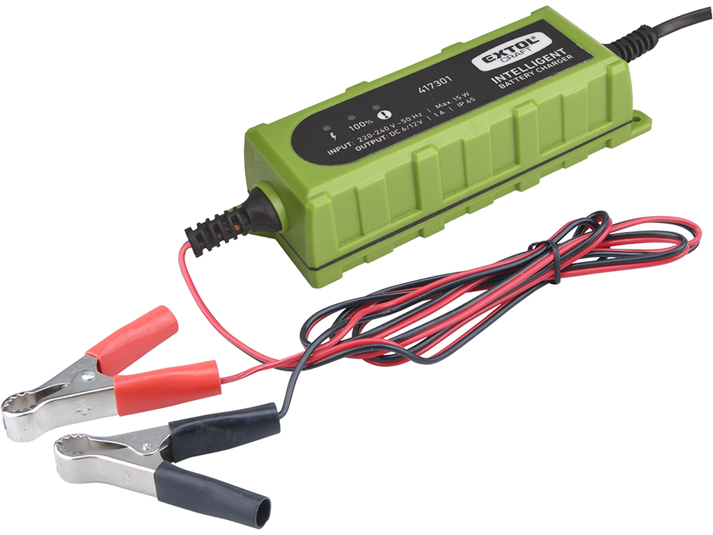 Autonabíjačka 5stupňová, riadená mikroprocesorom, 6/12 V, 1 A, EXTOL CRAFT