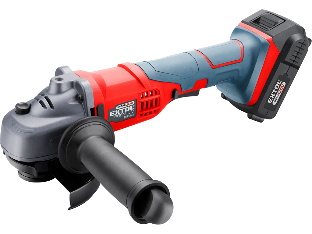 Brúska uhlová, 115 mm, aku SHARE20V, EXTOL PREMIUM