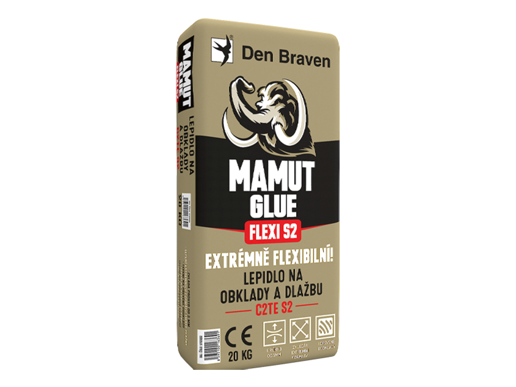 Lepidlo flexibilné na obklady a dlažbu, MAMUT GLUE FLEXI C2TE S2, Den Braven