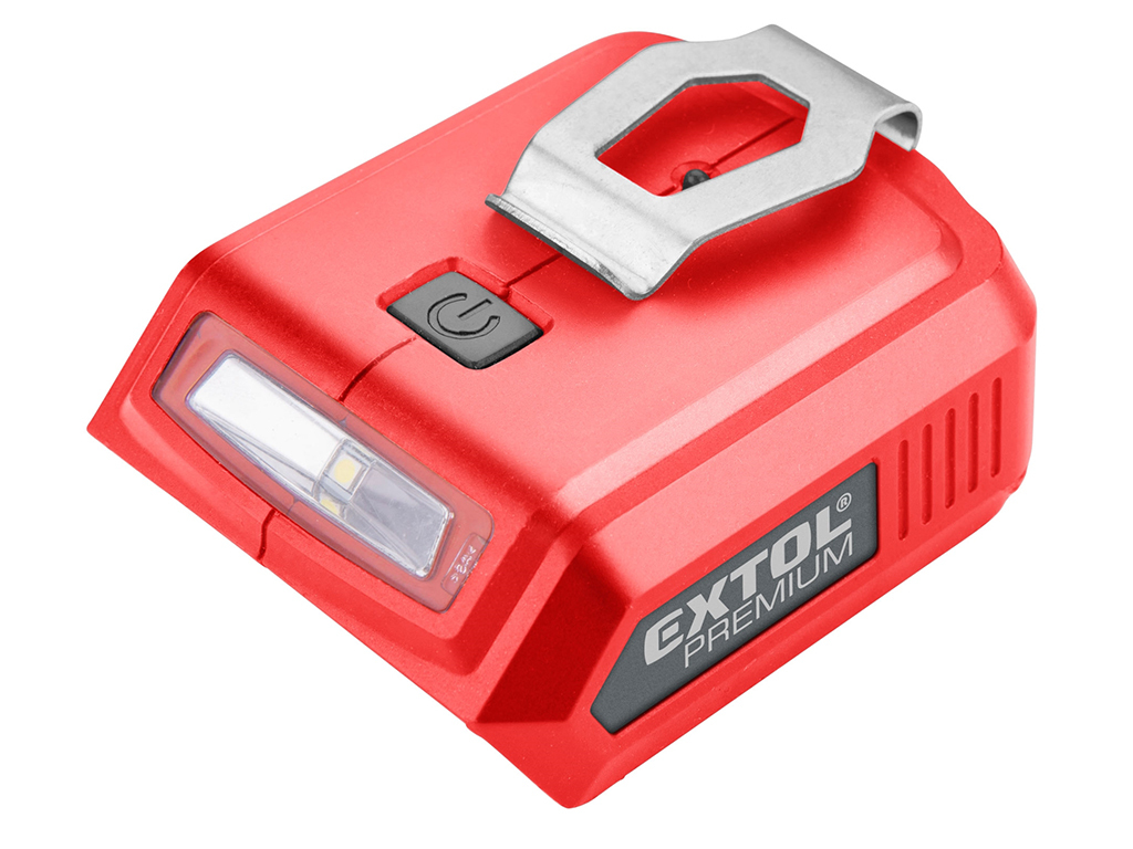 Powerbanka a svetlo pre SHARE20V akumulátory, EXTOL PREMIUM