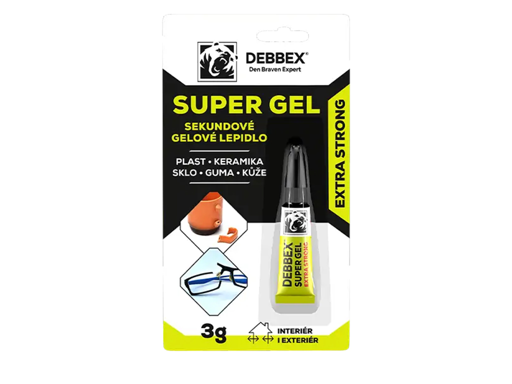 Lepidlo sekundové gelové SUPER GEL, Den Braven