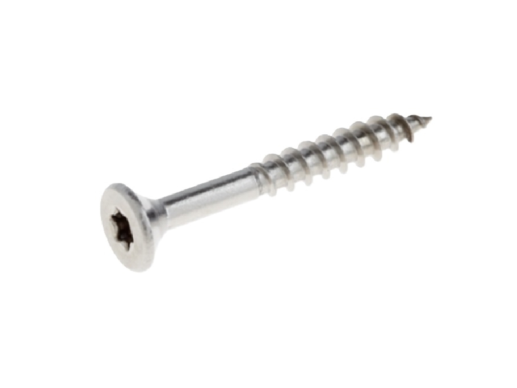 Vrut se zápustnou hlavou, TORX drážka, částečný závit, nerez A4