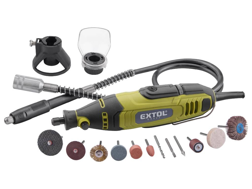 Bruska přímá s ohebným nástavcem, 135 W, EXTOL CRAFT