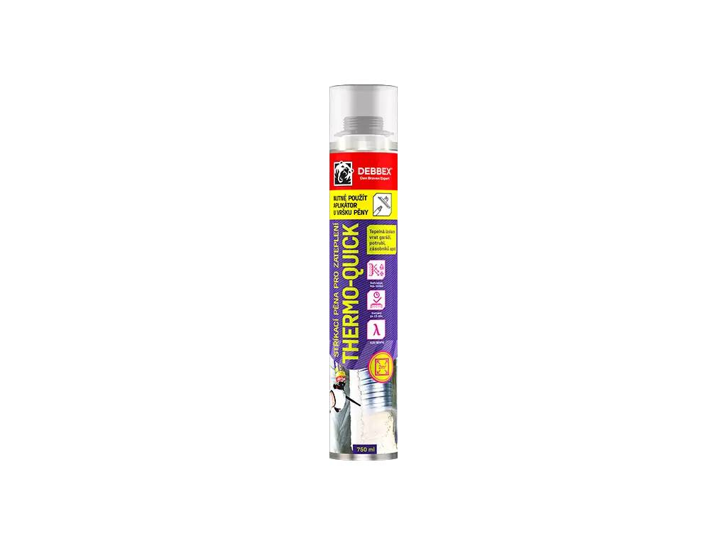 Pěna PU pistolová na zateplení, THERMO-QUICK, DenBraven