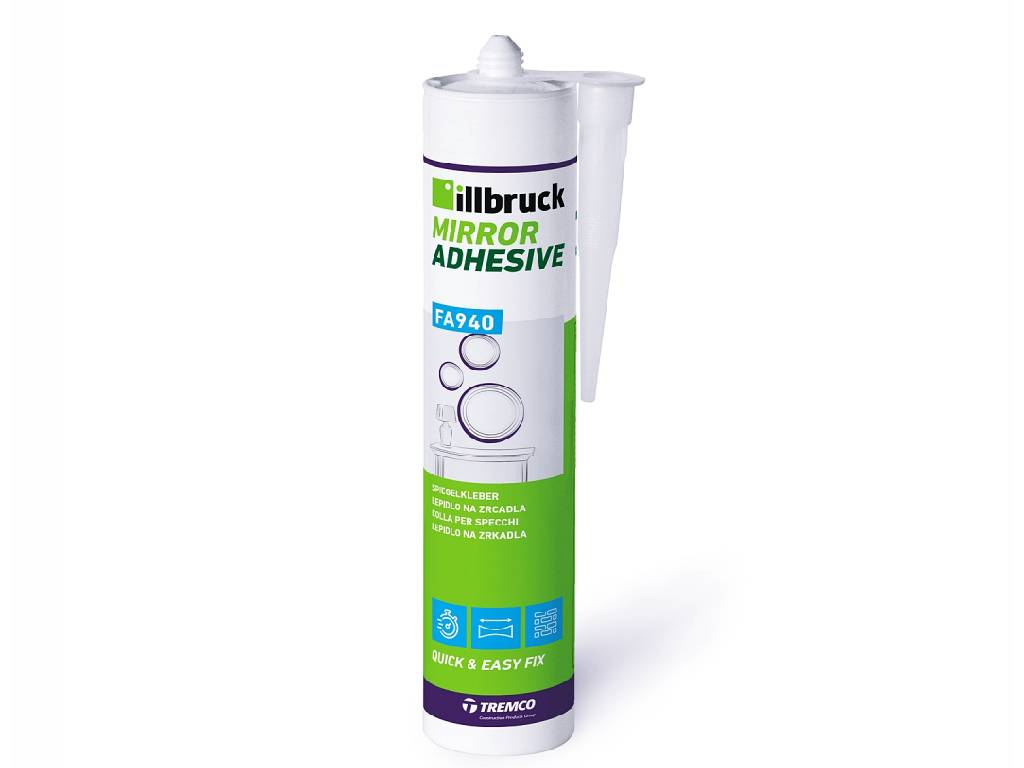 Tmel silikonový neutrální na lepení zrcadel, MIRROR ADHESIVE, Illbruck FA940