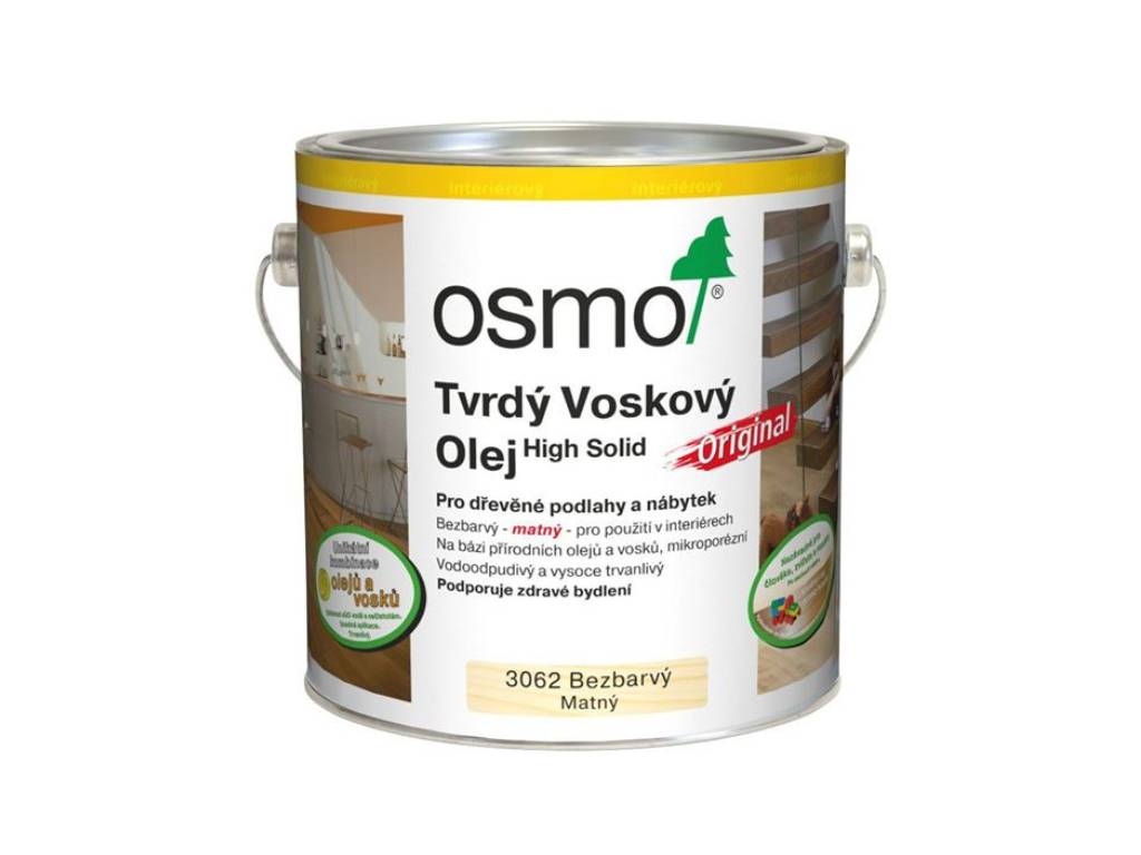 Olej voskový tvrdý matný, 3062, OSMO