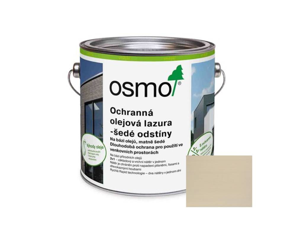Olejová lazura ochranná, Perlově šedá 1925, OSMO
