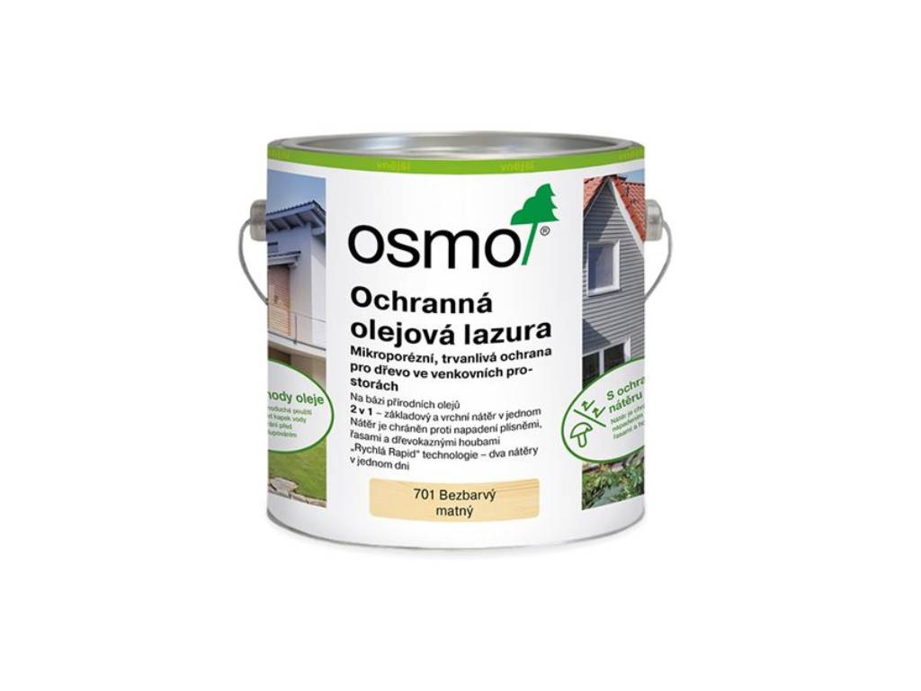 Olejová lazura ochranná, Bezbarvá matná 701, OSMO
