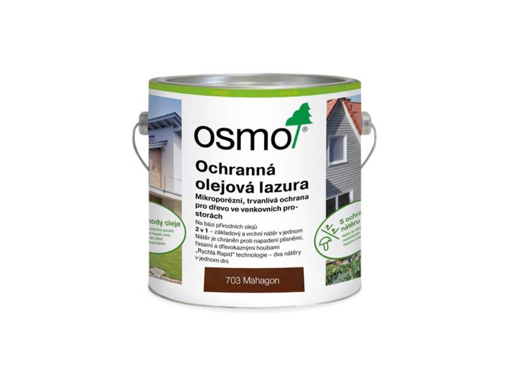 Olejová lazura ochranná, Mahagon 703, OSMO
